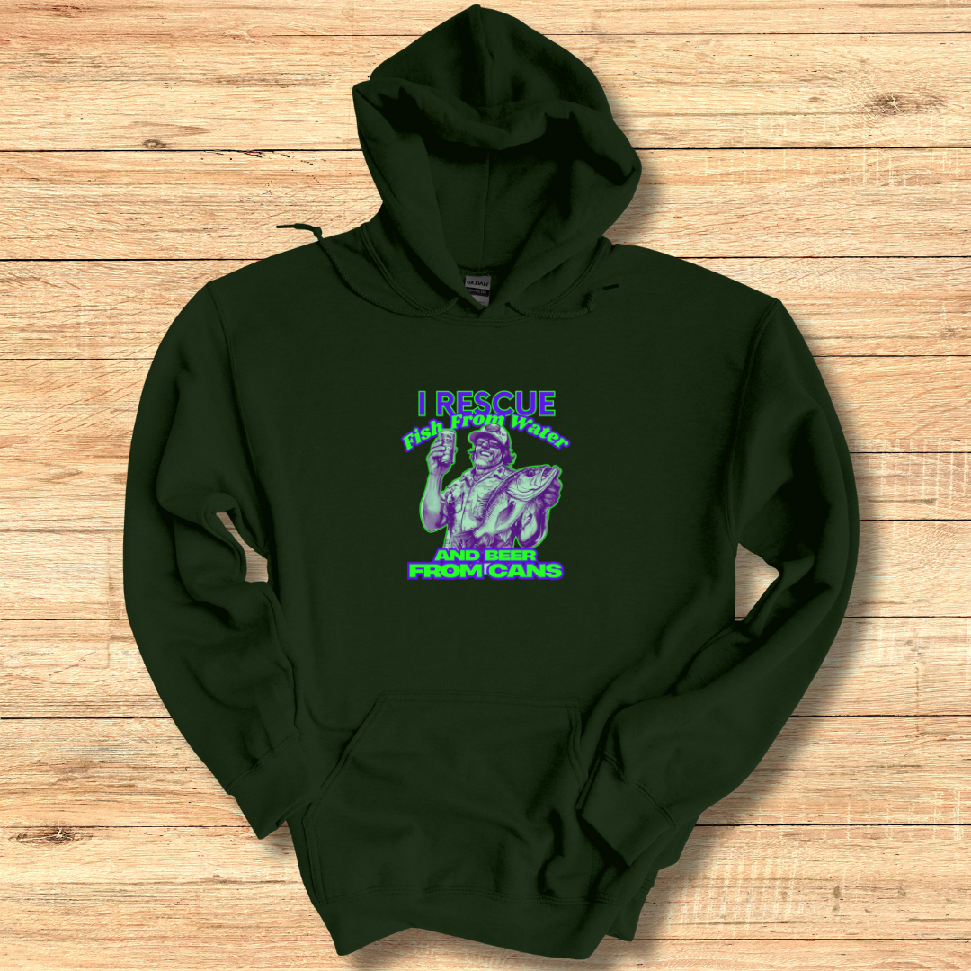 I Rescue Fish From Water Long-Sleeve Hoodie | Funny Fishing Shirts
