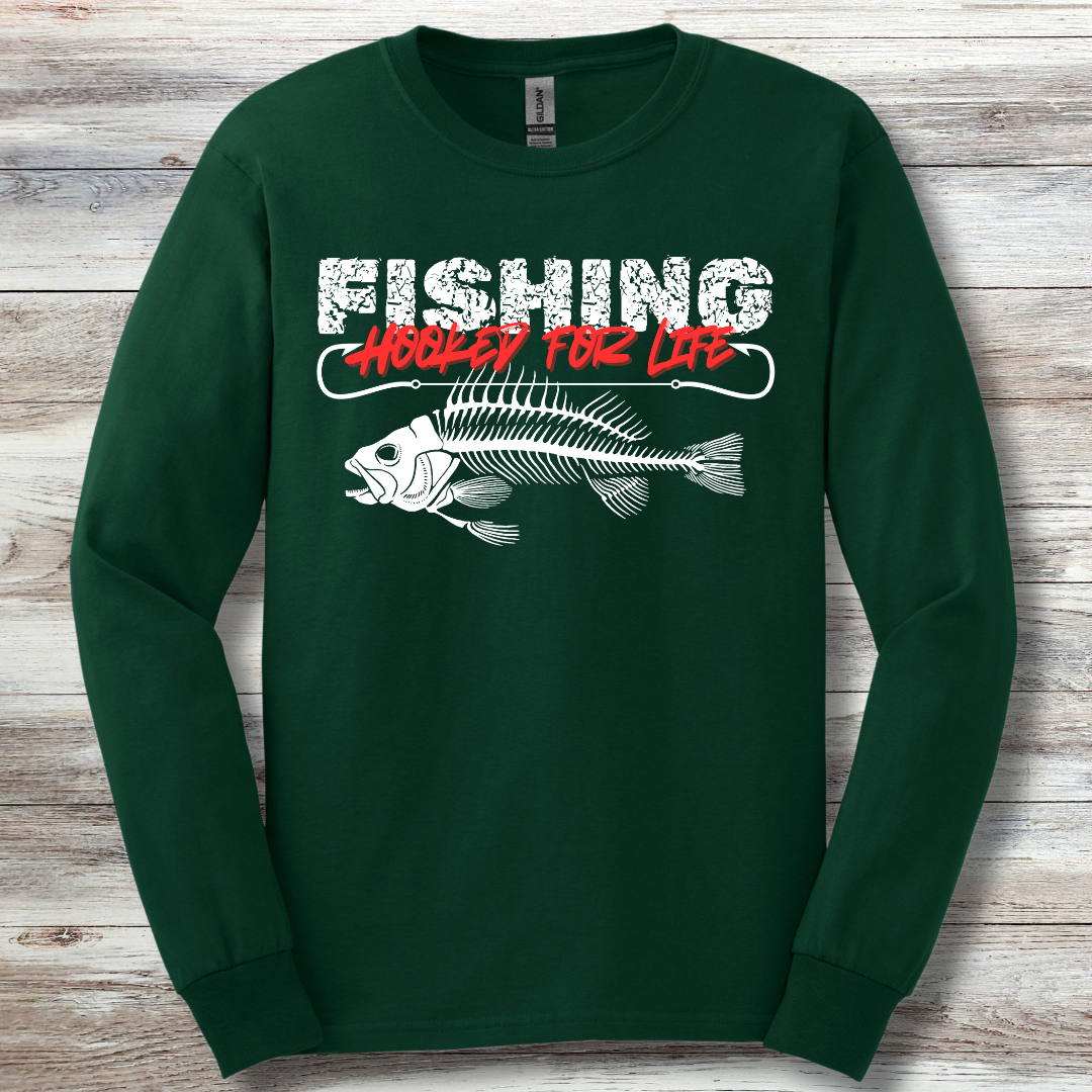 Fishing Hooked For Life Long Sleeve Tee | Best Fishing Gifts
