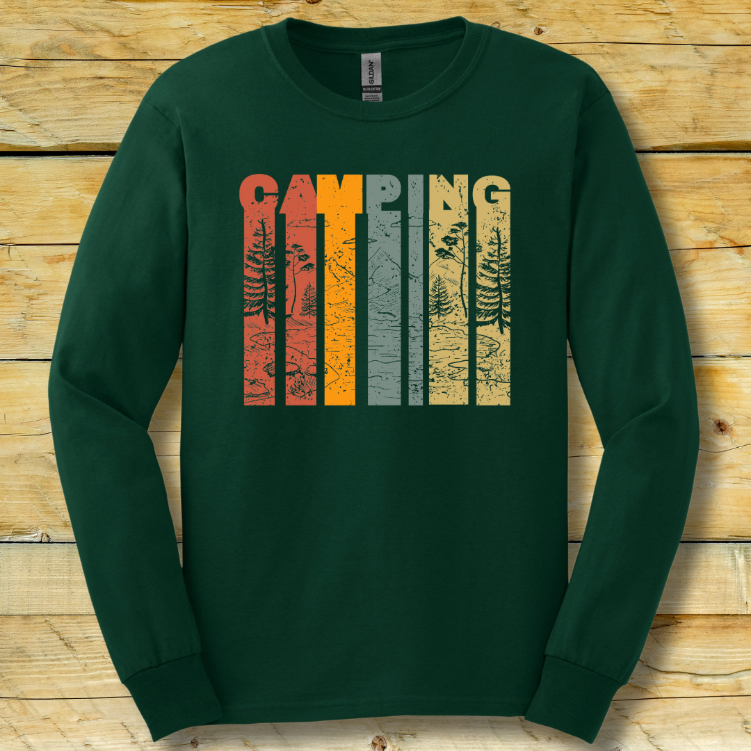 Camping Grunge Long Sleeve Tee | Camping Gift Ideas