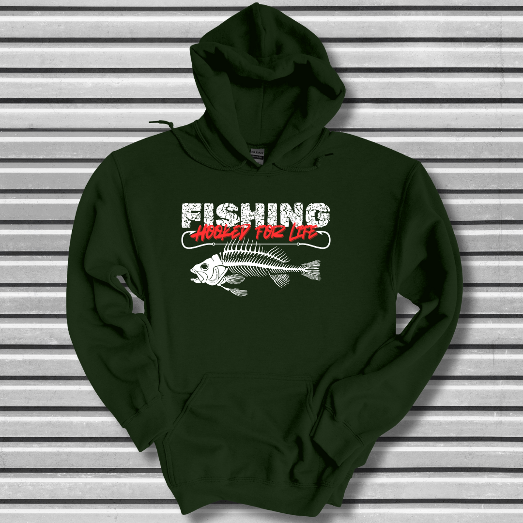Fishing Hooked For Life Long-Sleeve Hoodie | Best Fishing Gifts