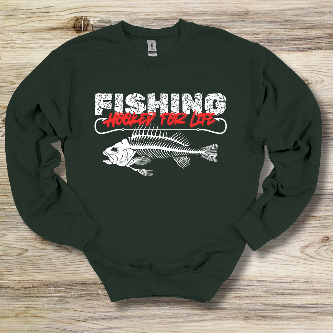 Fishing Hooked For Life Sweatshirt | Best Fishing Gifts