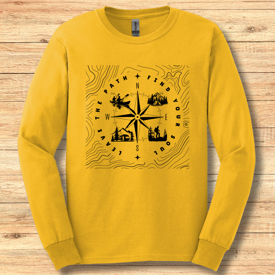 Leave The Path Find Your Soul Long Sleeve Tee | Camping Gift Ideas