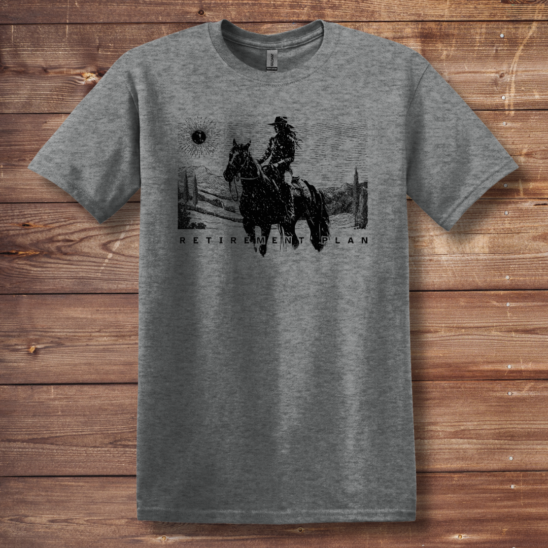 Horseback Retirement Plan Female T-Shirt | Retirement Gift