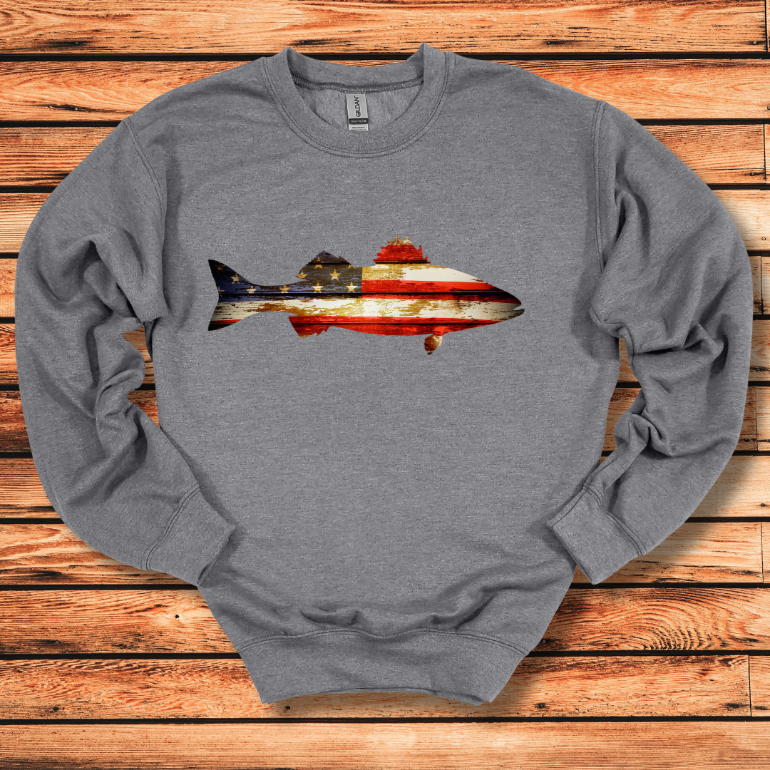 Distressed Bass Flag Sweatshirt