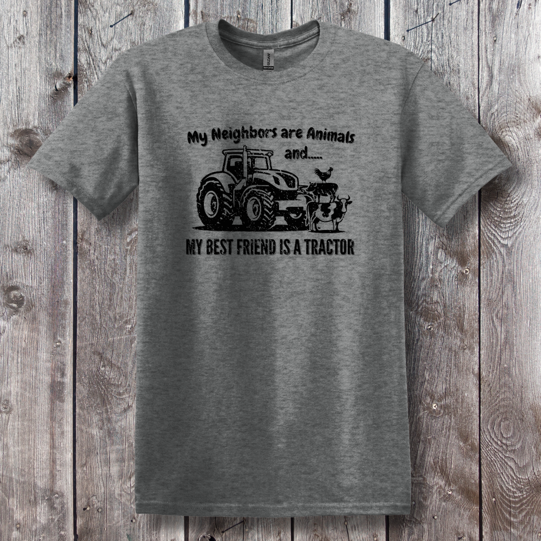 My Neighbors Are Animals T-Shirt | Farmer T-Shirts Funny