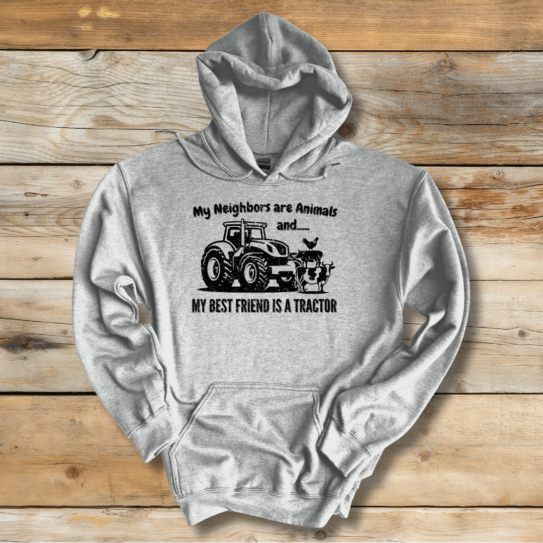 My Neighbors Are Animals Long-Sleeve Hoodie | Gift Ideas for Farmers