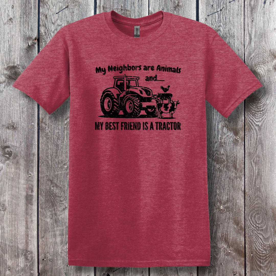 My Neighbors Are Animals T-Shirt | Farmer T-Shirts Funny