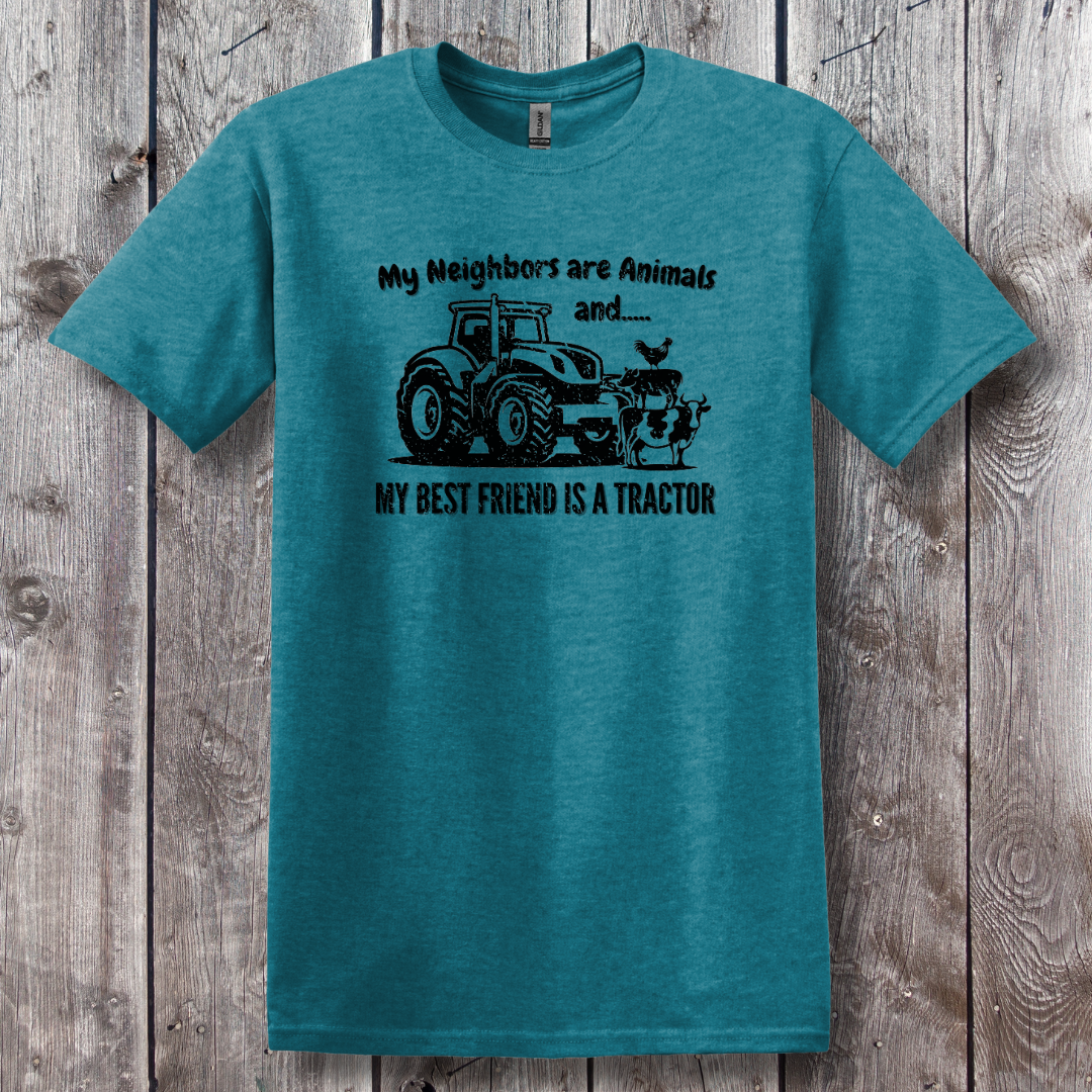 My Neighbors Are Animals T-Shirt | Farmer T-Shirts Funny