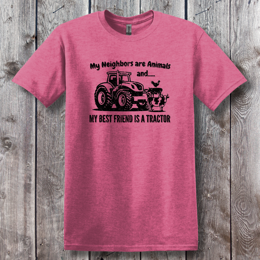 My Neighbors Are Animals T-Shirt | Farmer T-Shirts Funny