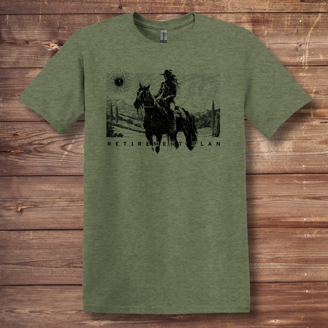 Horseback Retirement Plan Female T-Shirt | Retirement Gift
