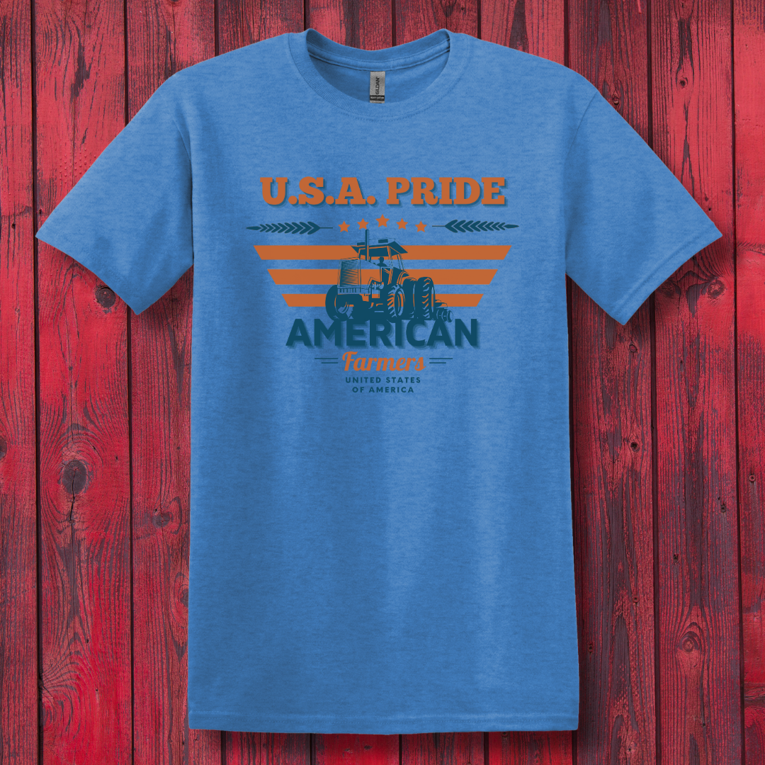 USA Pride American Farmers T-Shirt | Farmer Gift