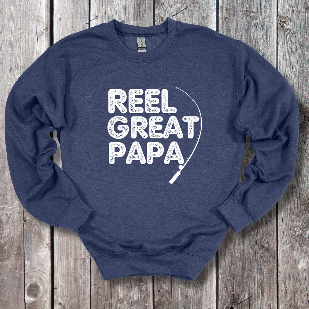 Reel Great Papa Fishing Sweatshirt