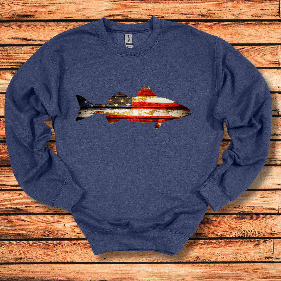 Distressed Bass Flag Sweatshirt