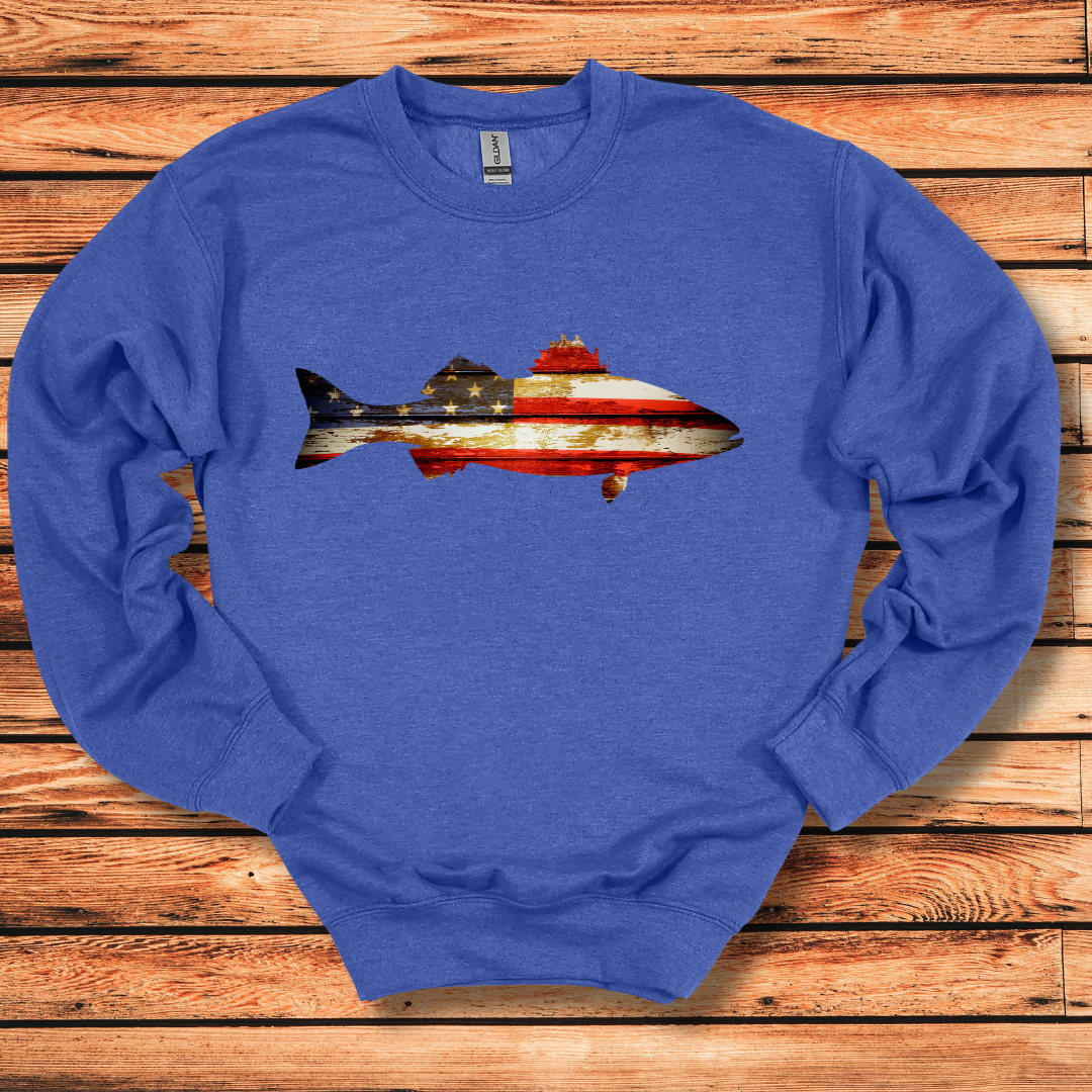 Distressed Bass Flag Sweatshirt