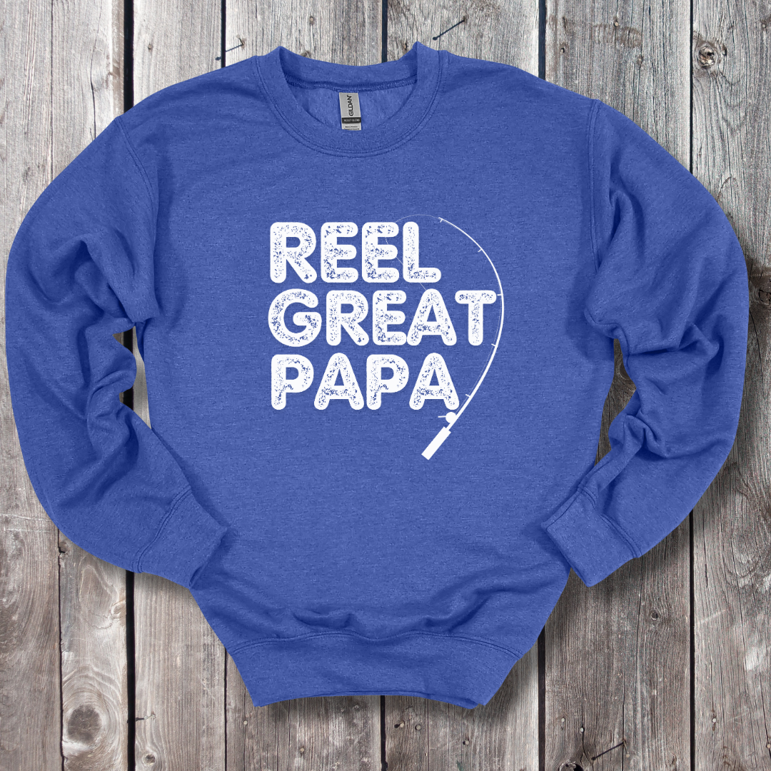 Reel Great Papa Fishing Sweatshirt
