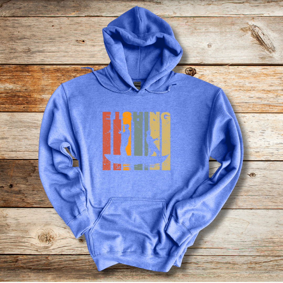 Fishing Grunge Long-Sleeve Hoodie