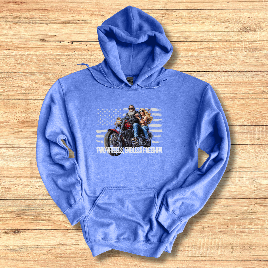 Two Wheels, Endless Freedom Long-Sleeve Hoodie