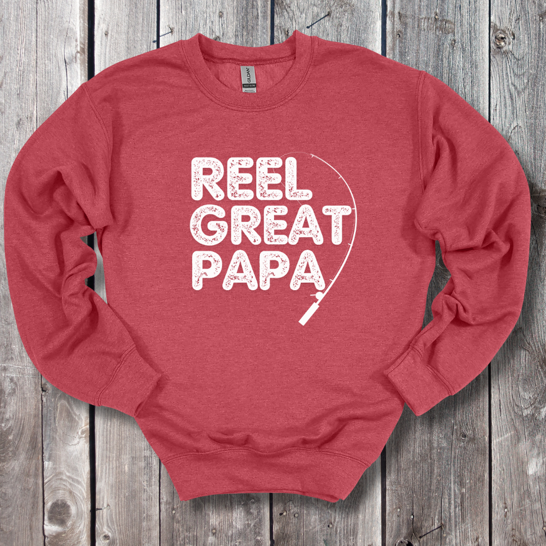 Reel Great Papa Fishing Sweatshirt