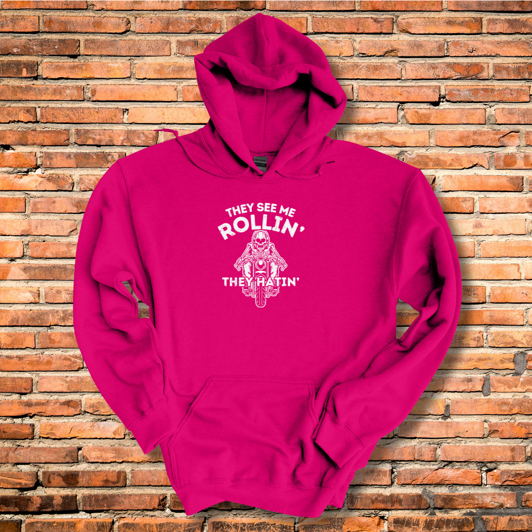 They See Me Rollin They Hatin Motorcycle Hoodie | Biker Gift