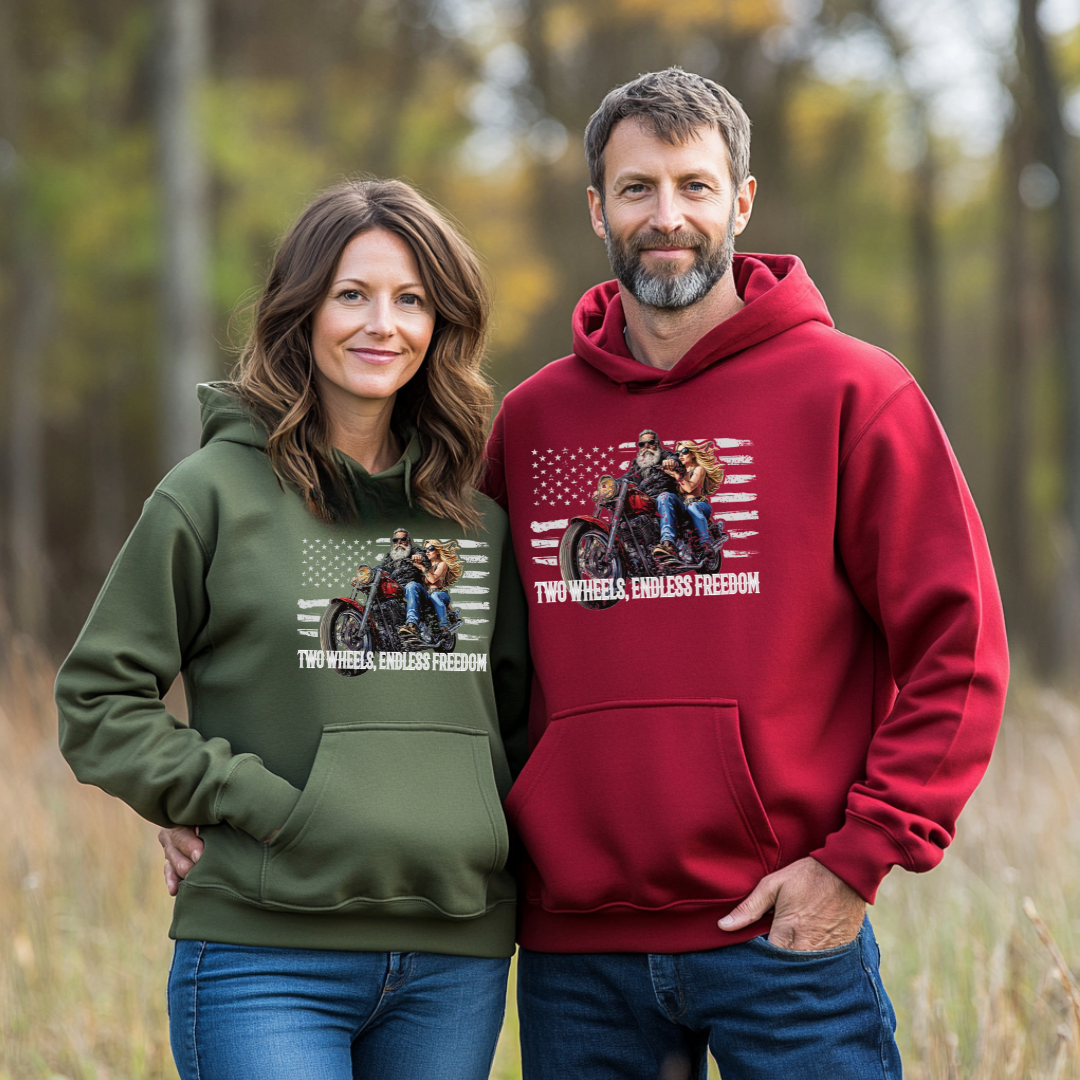 Two Wheels, Endless Freedom Long-Sleeve Hoodie