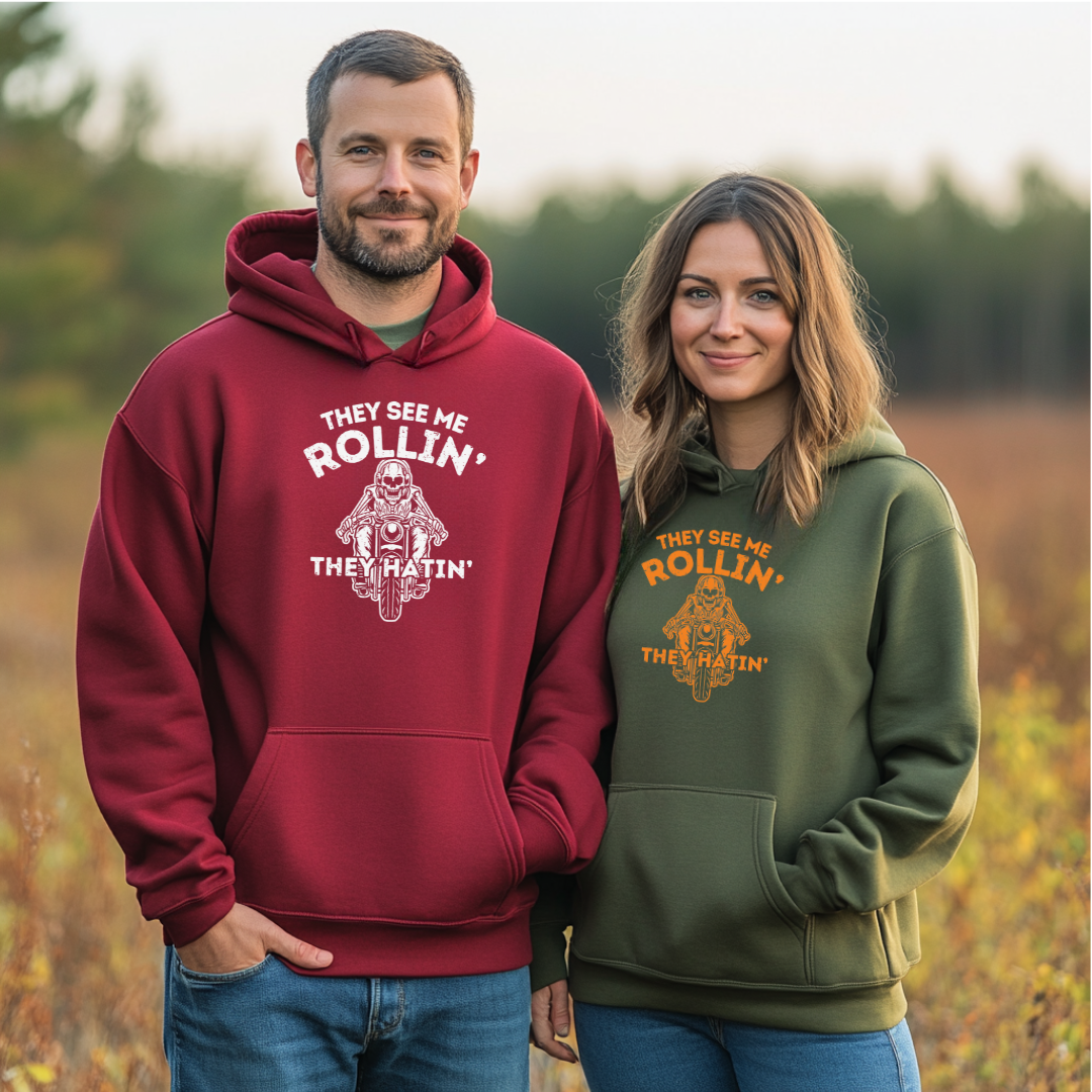 They See Me Rollin They Hatin Motorcycle Hoodie | Biker Gift