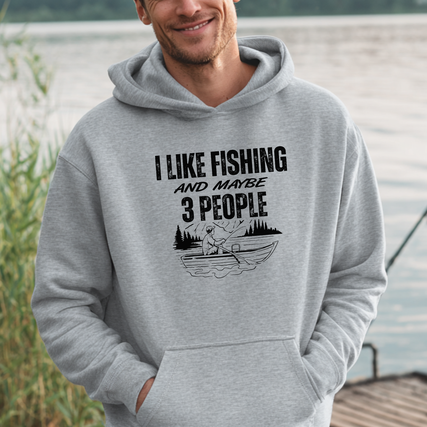 I Like Fishing Long-Sleeve Hoodie | Fishing Hoodie