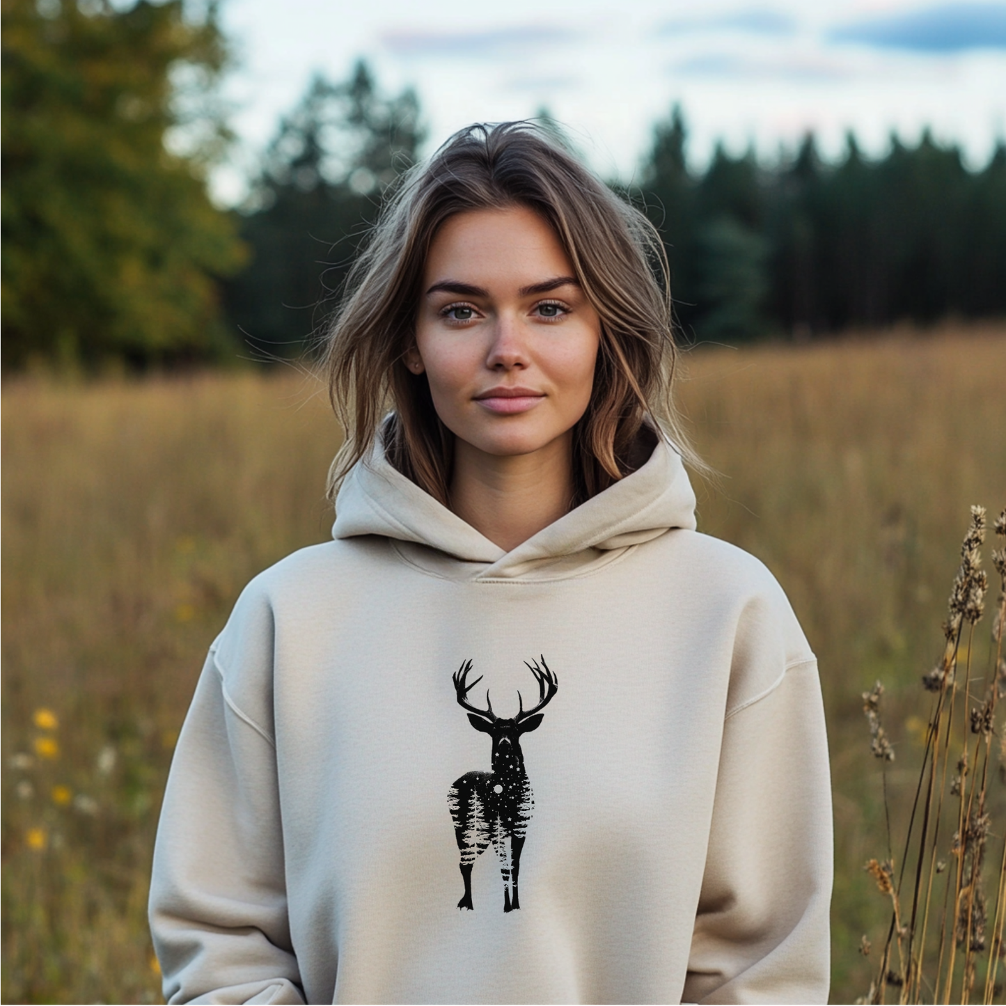 Starry Night Deer Hoodie | Hunting Hoodies
