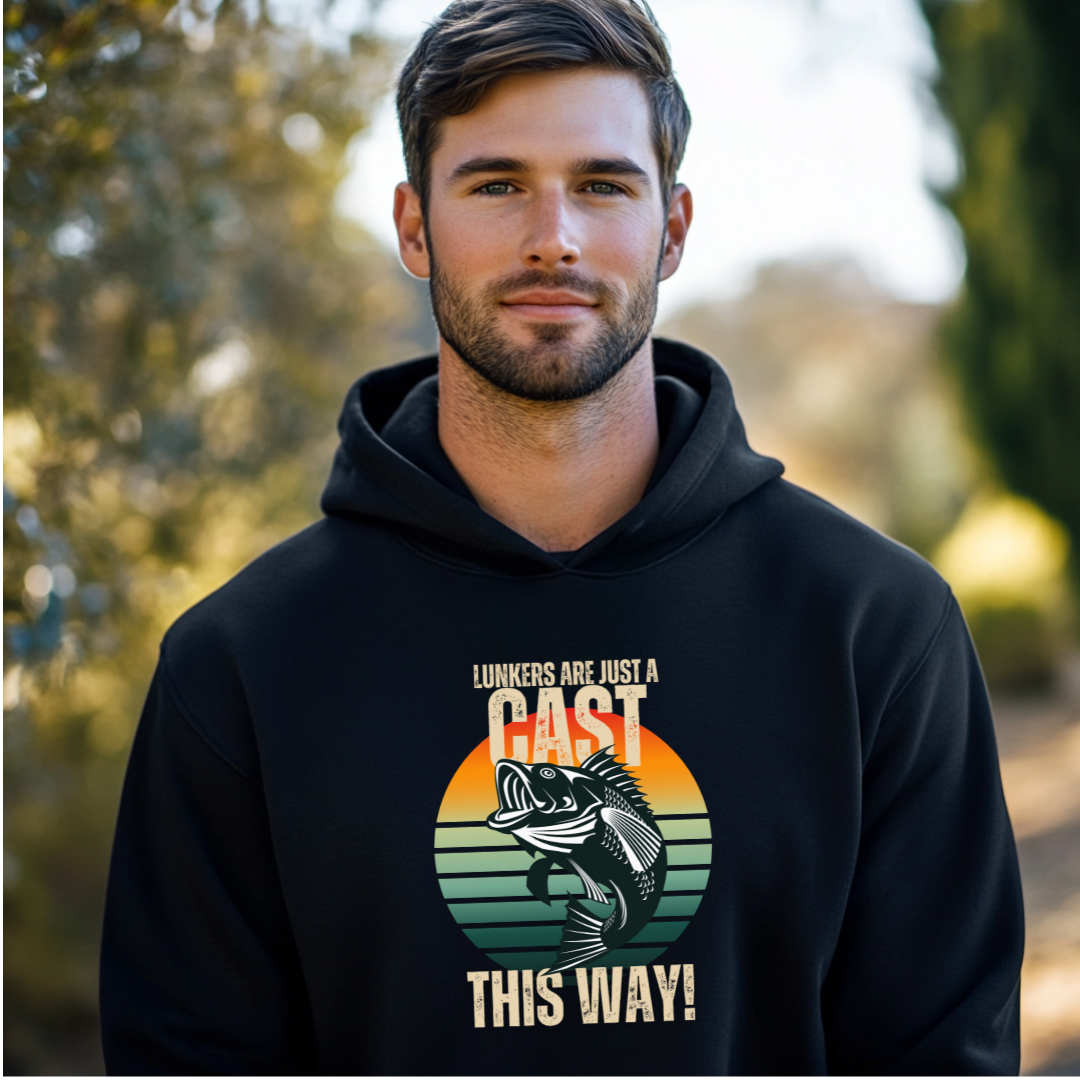 Lunkers are Just a Cast This Way Long-Sleeve Hoodie