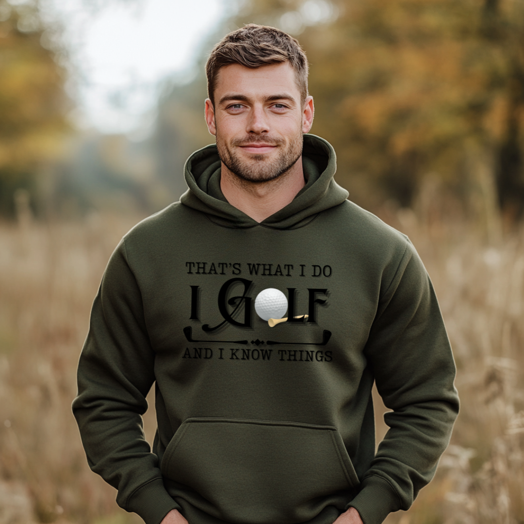 That's What I Do, I Golf Long-Sleeve Hoodie | Golfer Gift