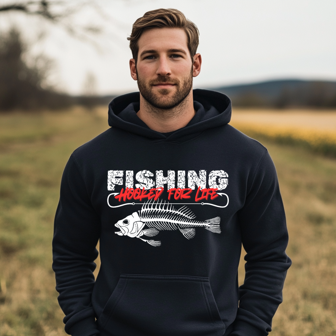 Fishing Hooked For Life Long-Sleeve Hoodie | Best Fishing Gifts