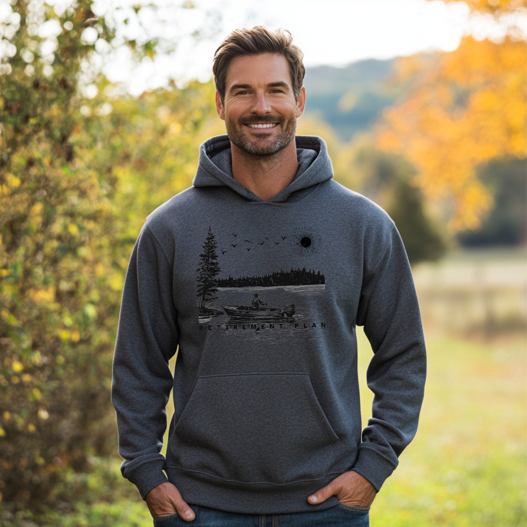 Fishing Retirement Plan Long-Sleeve Hoodie