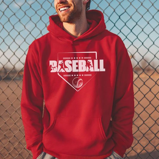 Baseball Long-Sleeve Hoodie | Baseball Hoodie