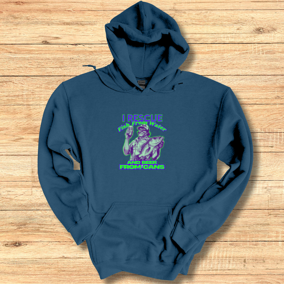 I Rescue Fish From Water Long-Sleeve Hoodie | Funny Fishing Shirts