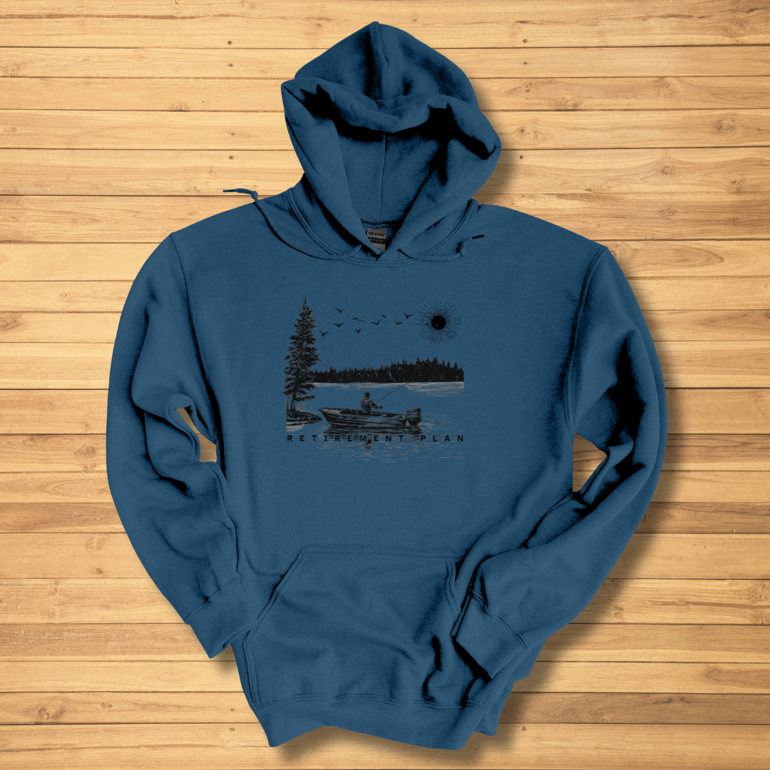 Fishing Retirement Plan Long-Sleeve Hoodie