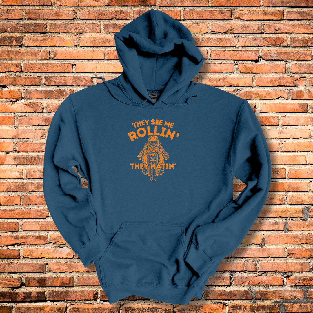 They See Me Rollin They Hatin Motorcycle Hoodie | Biker Gift