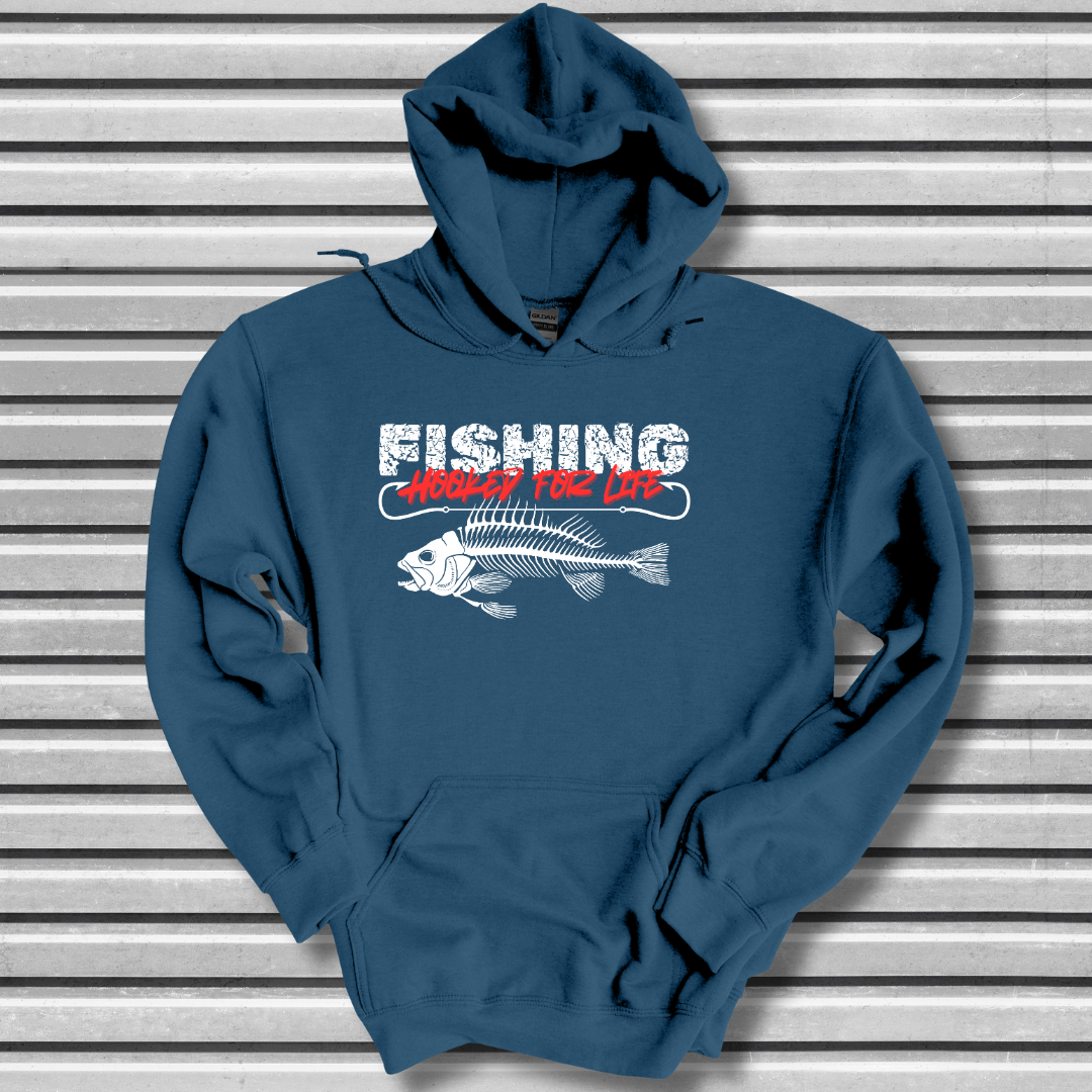 Fishing Hooked For Life Long-Sleeve Hoodie | Best Fishing Gifts
