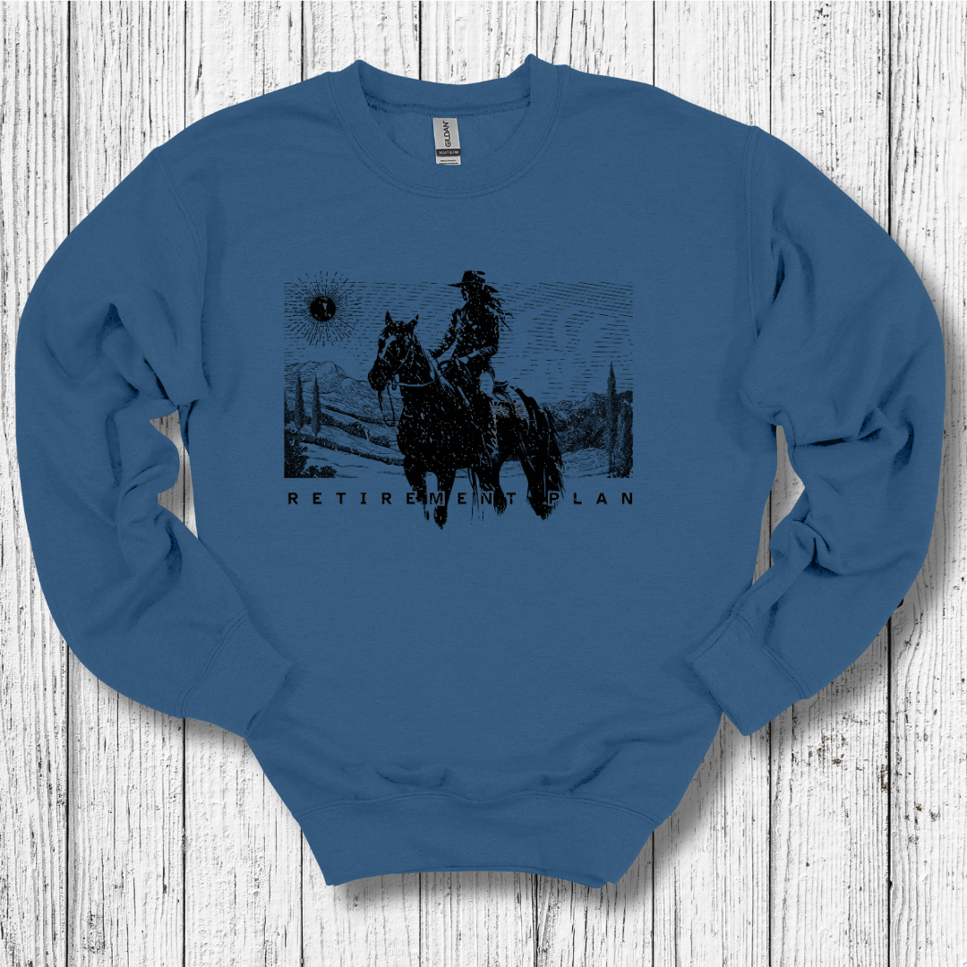 Horseback Retirement Plan Female Sweatshirt
