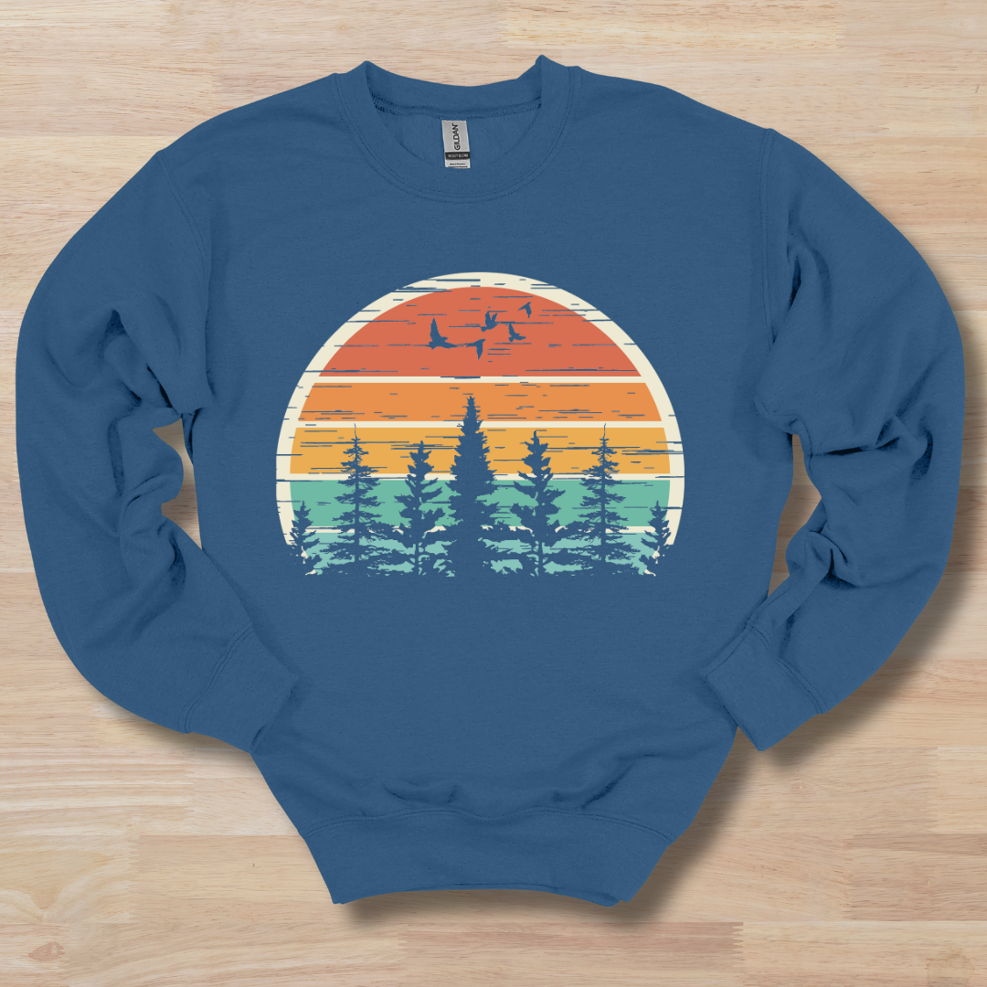 Nature Retro Vibe Sweatshirt | Camping Gift Ideas