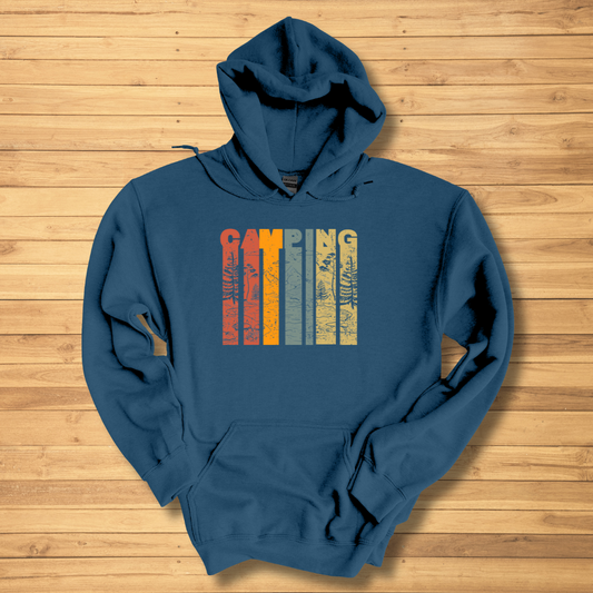 Camping Grunge Long-Sleeve Hoodie | Camping Gift Ideas