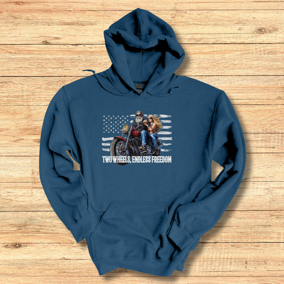 Two Wheels, Endless Freedom Long-Sleeve Hoodie