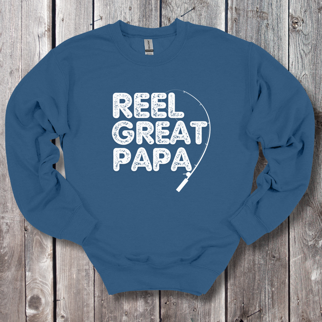 Reel Great Papa Fishing Sweatshirt
