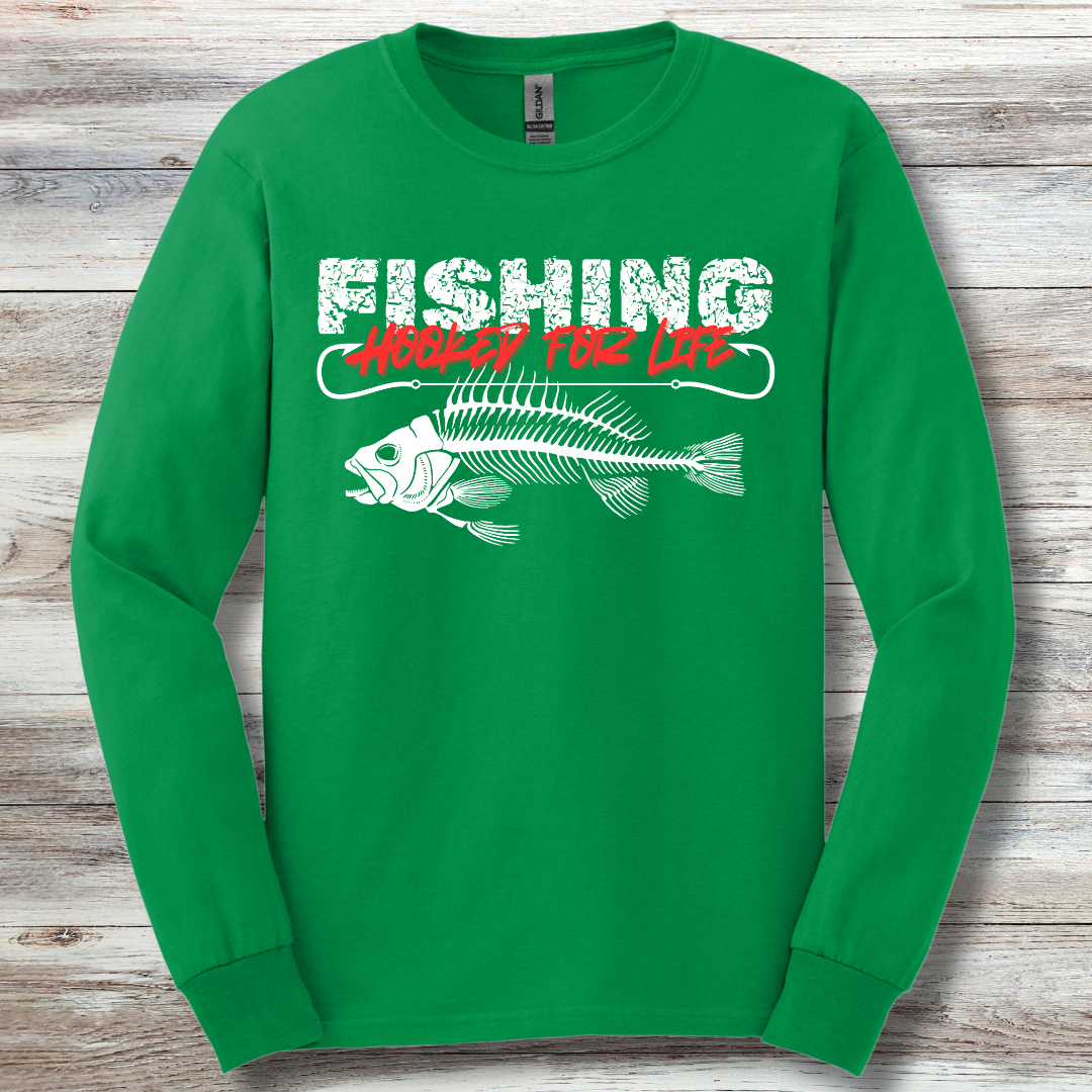 Fishing Hooked For Life Long Sleeve Tee | Best Fishing Gifts