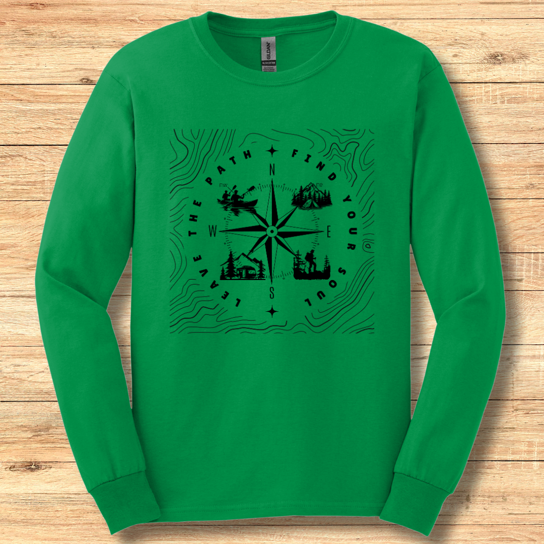 Leave The Path Find Your Soul Long Sleeve Tee | Camping Gift Ideas