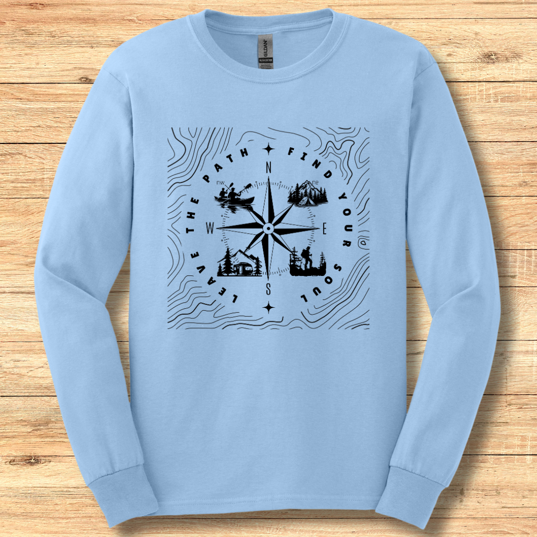 Leave The Path Find Your Soul Long Sleeve Tee | Camping Gift Ideas