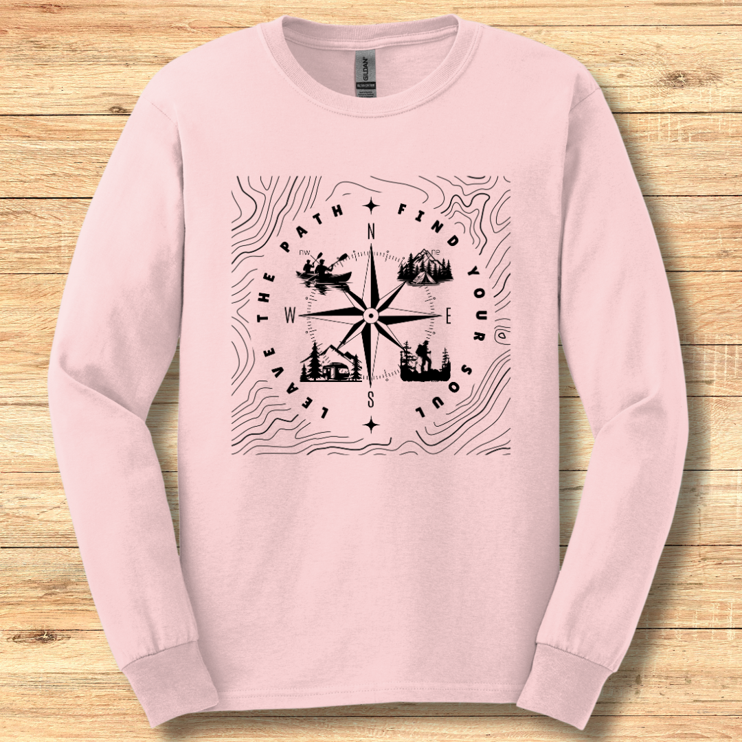 Leave The Path Find Your Soul Long Sleeve Tee | Camping Gift Ideas