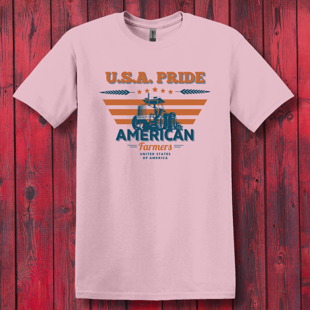 USA Pride American Farmers T-Shirt | Farmer Gift