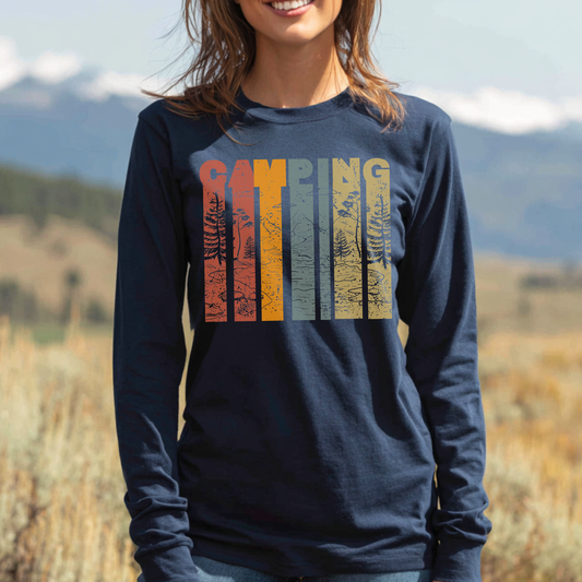 Camping Grunge Long Sleeve Tee | Camping Gift Ideas