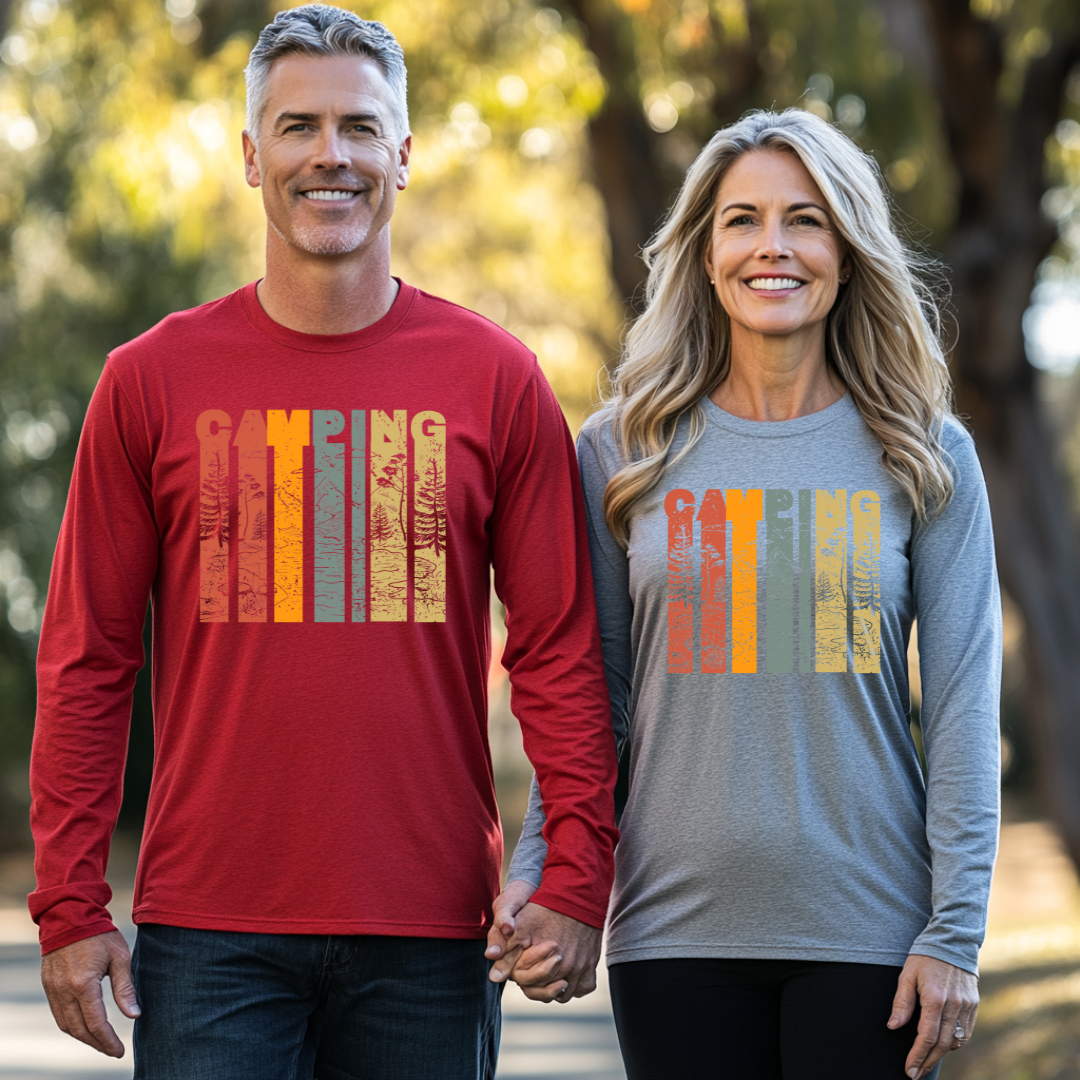 Camping Grunge Long Sleeve Tee | Camping Gift Ideas