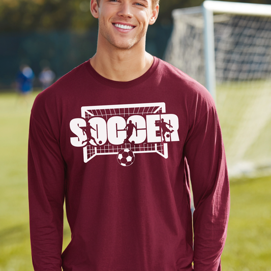 Soccer Long Sleeve Tee | Soccer Graphic Tee