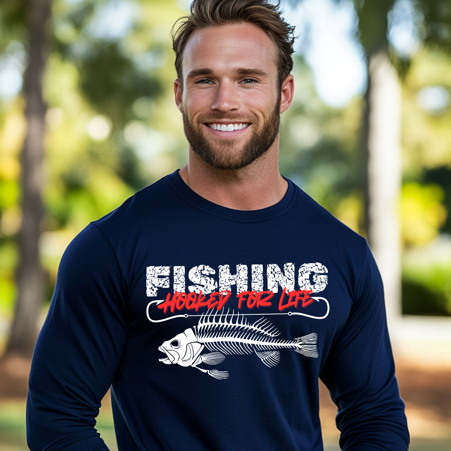 Fishing Hooked For Life Long Sleeve Tee | Best Fishing Gifts